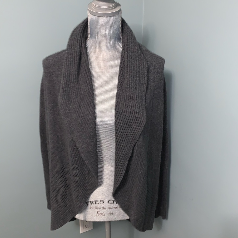 WILLI SMITH batwing long sleeve cozy cardigan size Medium grey office cottage